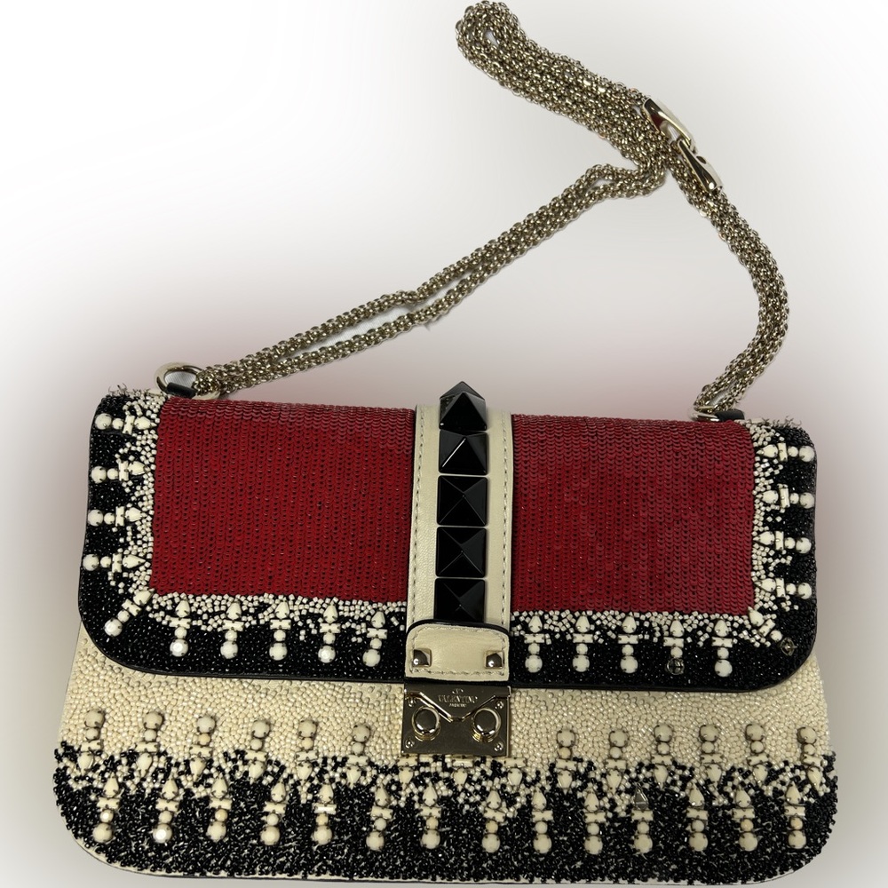 Valentino leather embellished bag